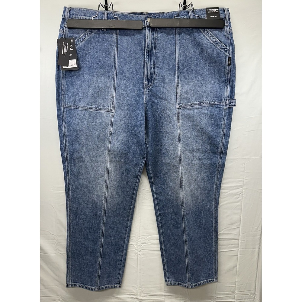 Silver Jeans Co Carpenter Pant High Rise Straight Leg Medium Wash Denim 22W L29